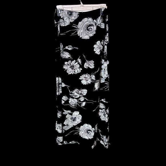 esse Dresses & Skirts - Long black floral skirt with side slit by Esse - L